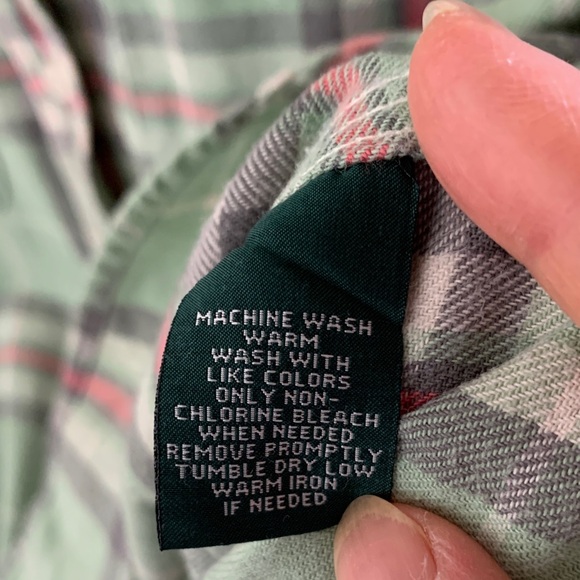 Ralph Lauren 100% Cotton Olive and Burgundy Plaid Shirt - Picture 8 of 15